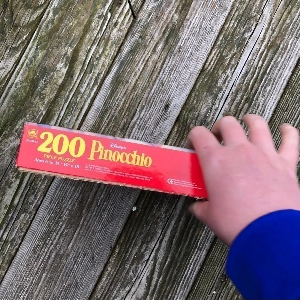 Vintage Golden Pinocchio Puzzle - Complete